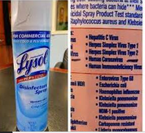 Coronavirus Lysol